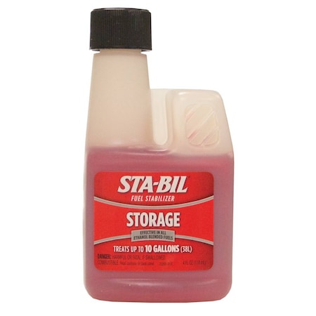 Stens Sta-Bil Fuel Stabilizer Size 4 Oz., 1 Oz Treats 2 1/2 Lawn Mowers 770-115